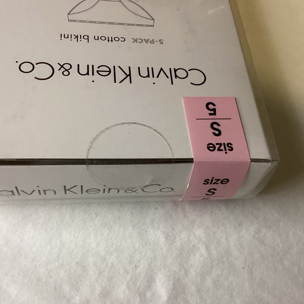 Calvin Klein New in box. Multicolor Cotton 5 Pack Bikini Set Sizes 5/S, 7/L, 8XL - Picture 5 of 5